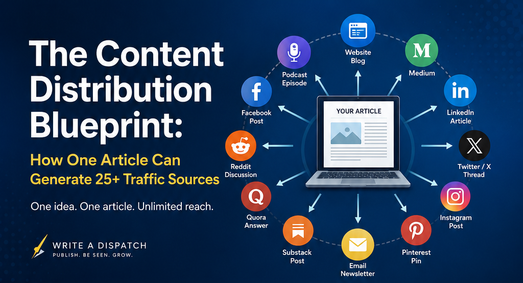 The Content Distribution Blueprint: How One Article Can Generate 25+ Traffic Sources